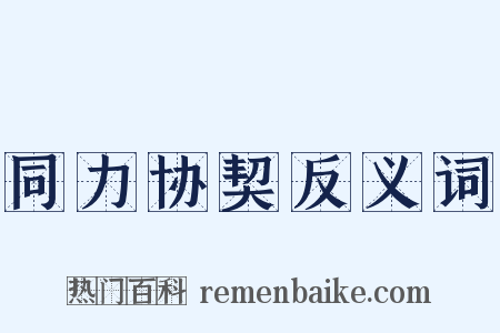 同力协契反义词是什么意思的图片